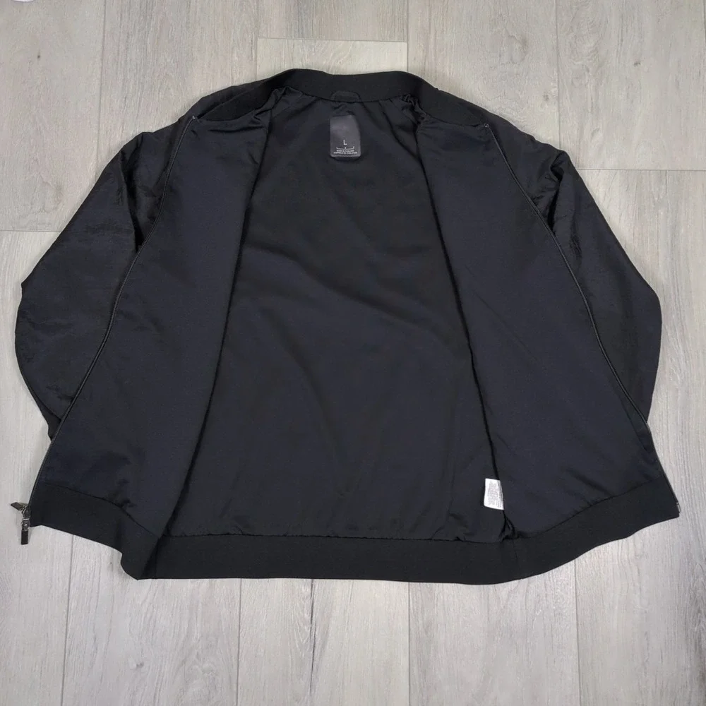 Jordan Track Jacket Mens Large Black Red Windbreaker Full Zip Pockets Mesh Panel
